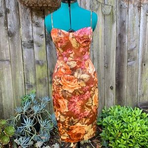 Floral print cocktail dress